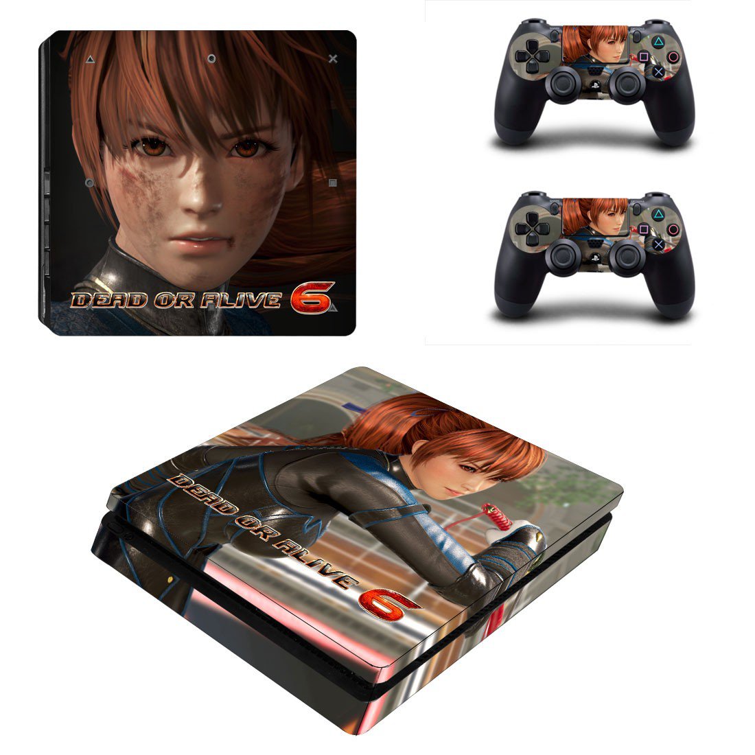Dead or Alive 6 decal skin for PS4 Slim Console & Controllers