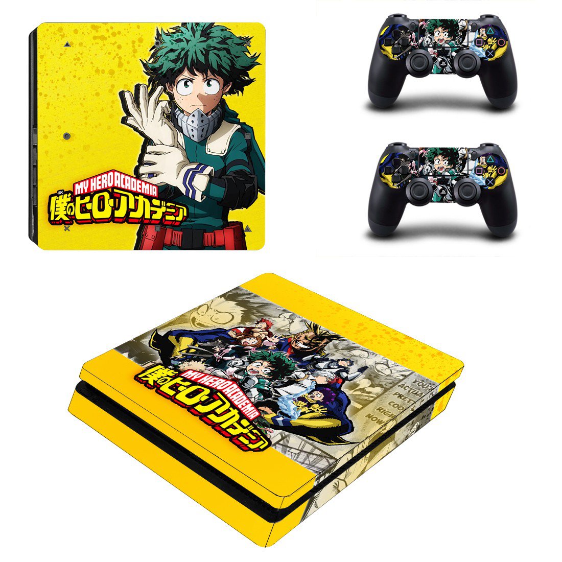My Hero Academia decal skin for PS4 Slim Console & Controllers