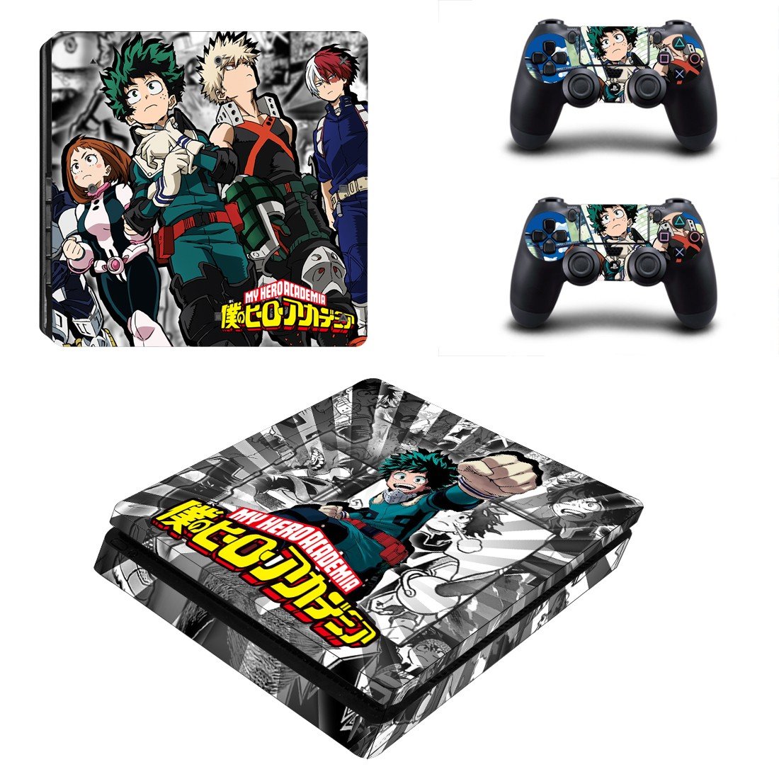 My Hero Academia decal skin for PS4 Slim Console & Controllers