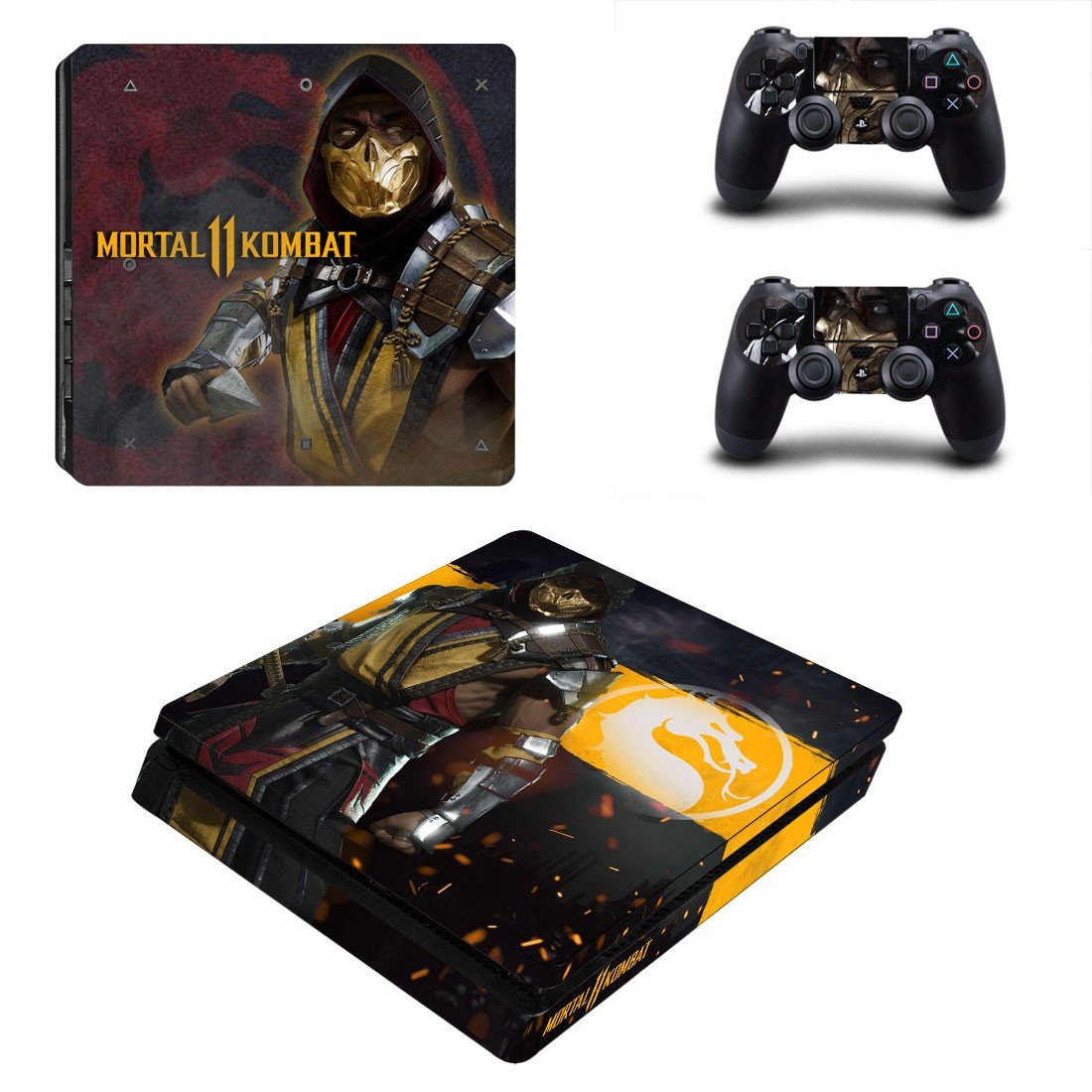 Mortal Kombat 11 decal skin for PS4 Slim Console & Controllers