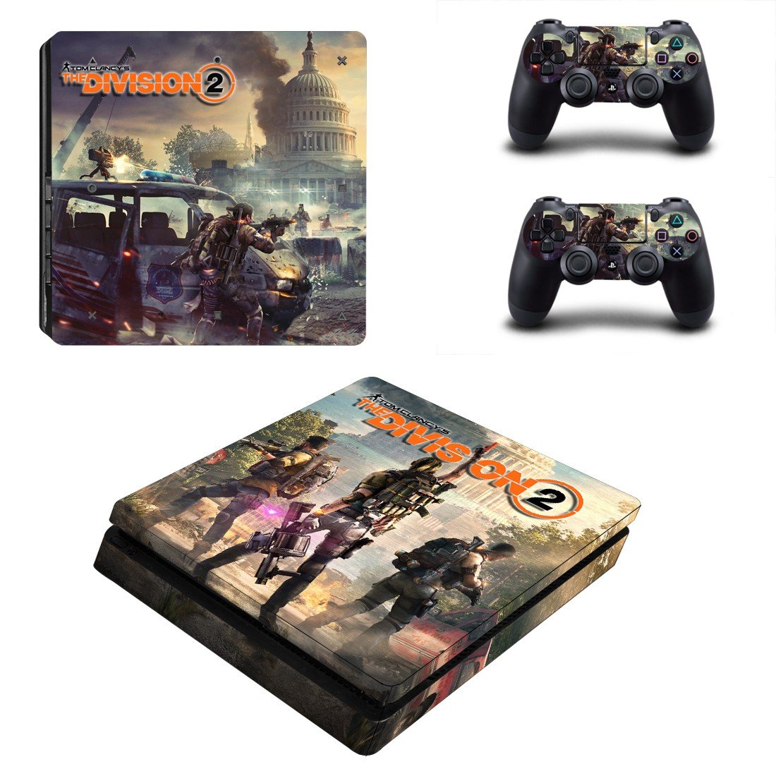 The Division 2 decal skin for PS4 Slim Console & Controllers