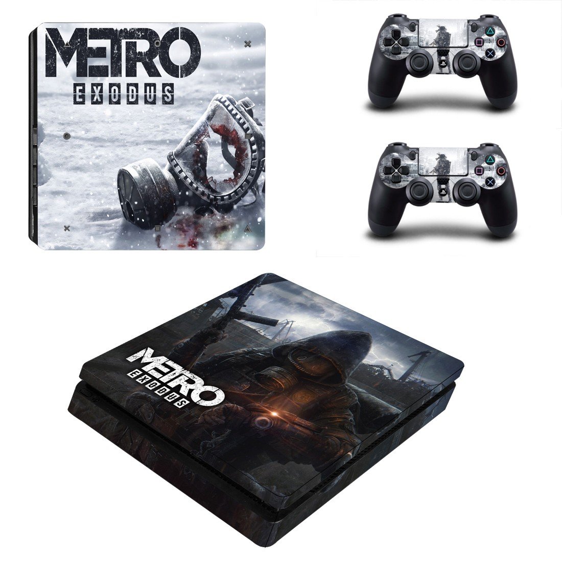 Metro Exodus decal skin for PS4 Slim Console & Controllers