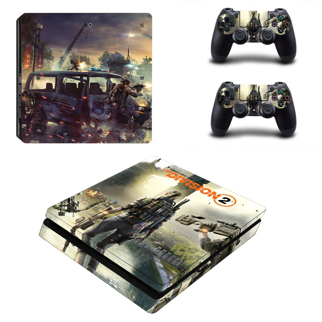 The Division 2 decal skin for PS4 Slim Console & Controllers