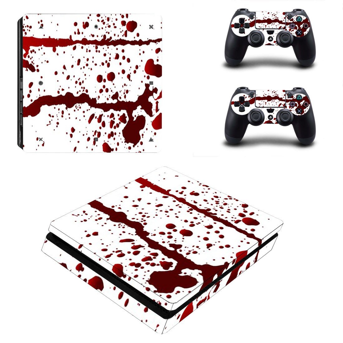 Bloods Drops decal skin for PS4 Slim Console & Controllers