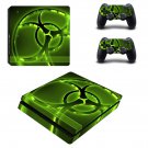 Biohazard decal skin for PS4 Slim Console & Controllers