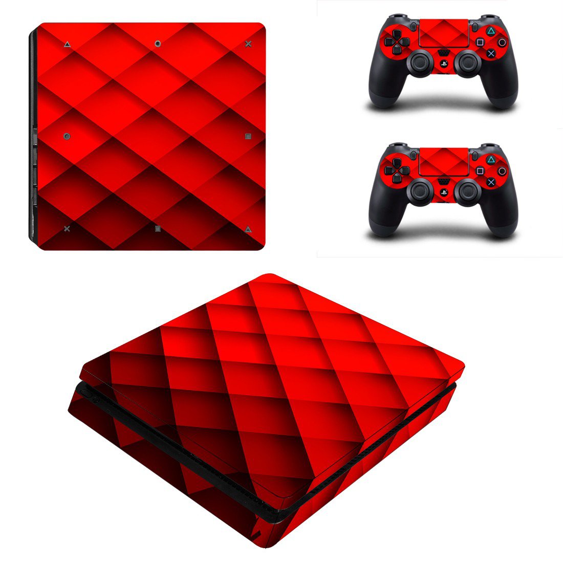 Abstraction decal skin for PS4 Slim Console & Controllers