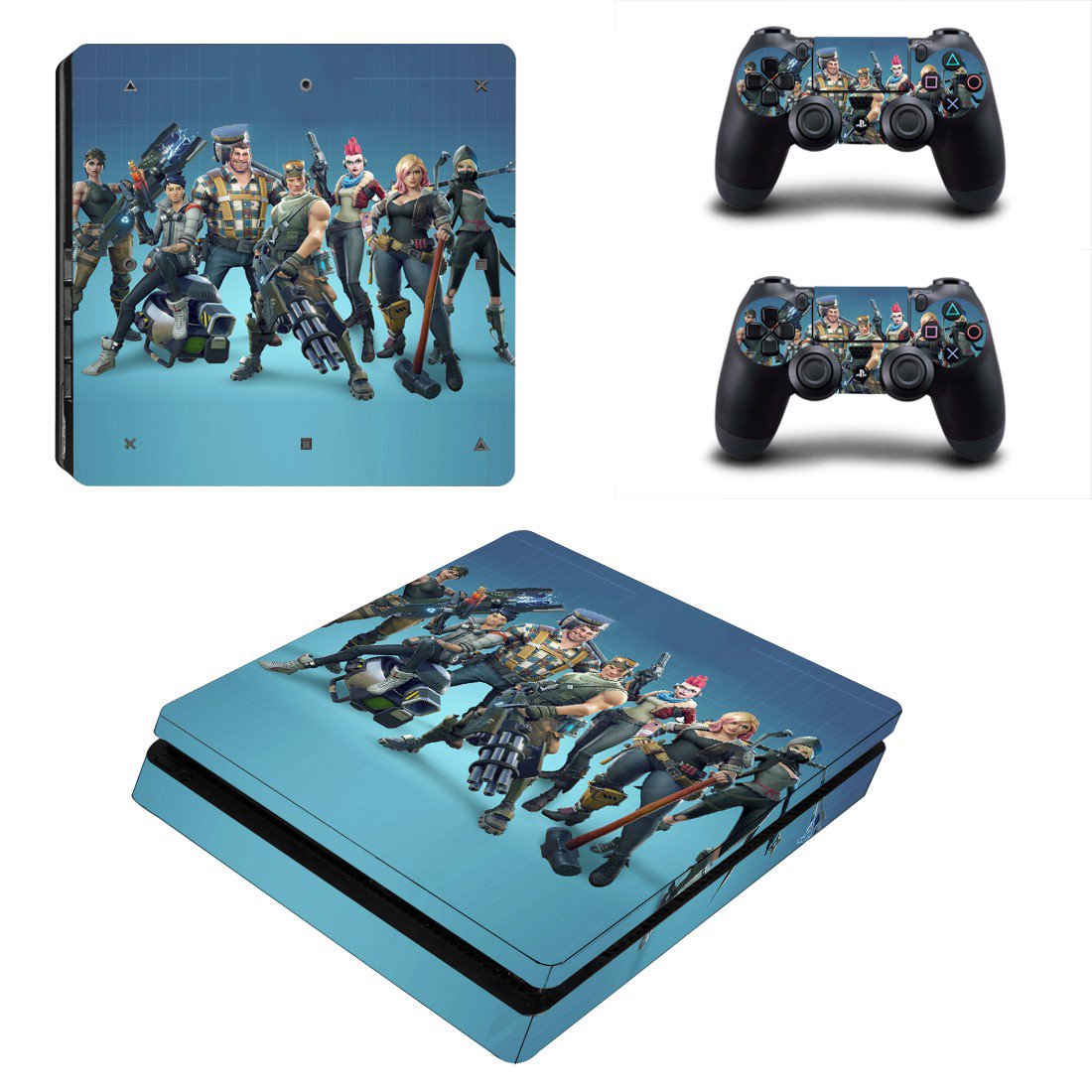 Fortress night decal skin for PS4 Slim Console & Controllers