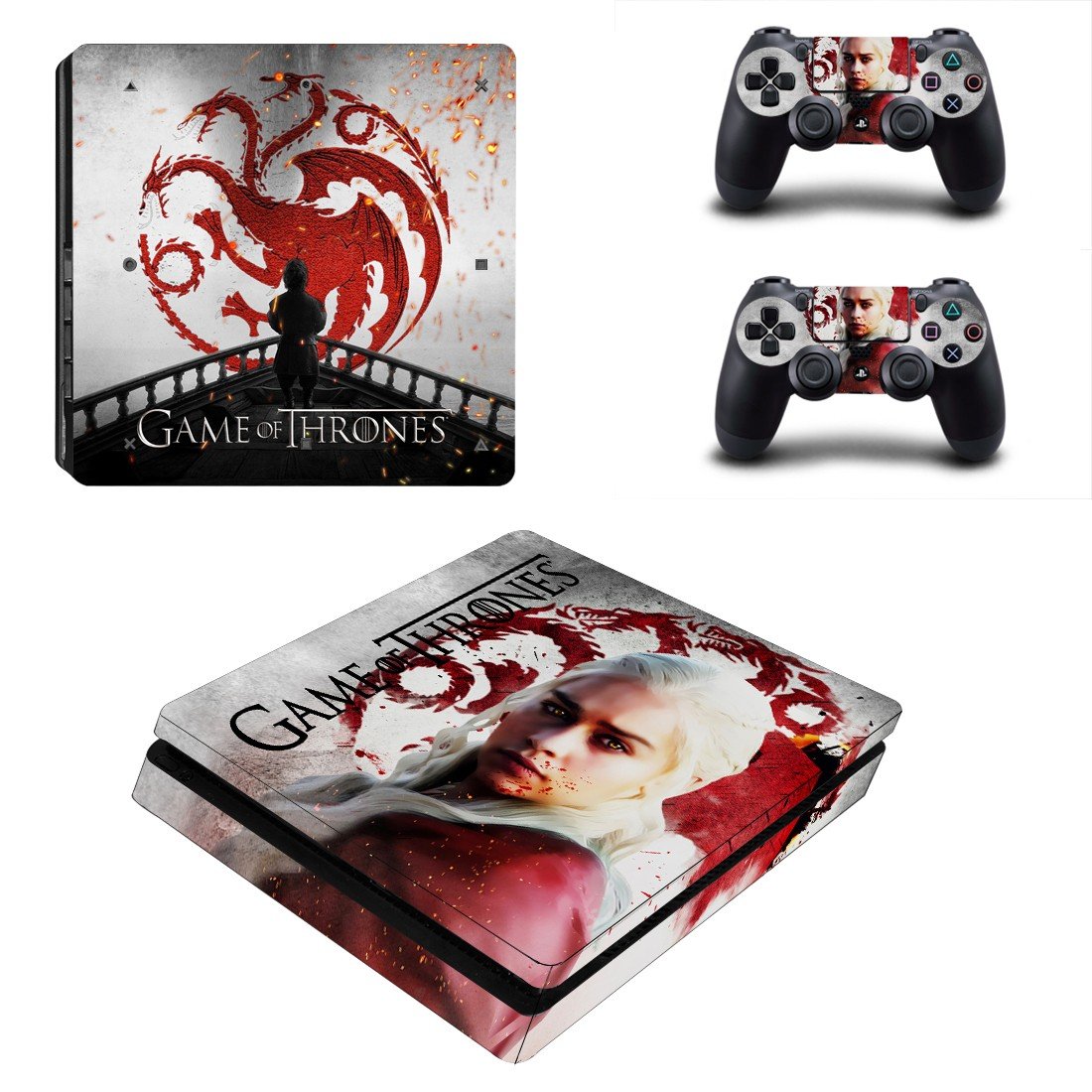 Game of Thrones decal skin for PS4 Slim Console & Controllers