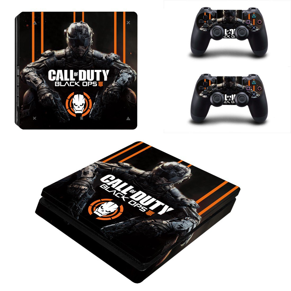 Call of Duty black ops 4 decal skin for PS4 Slim Console & Controllers