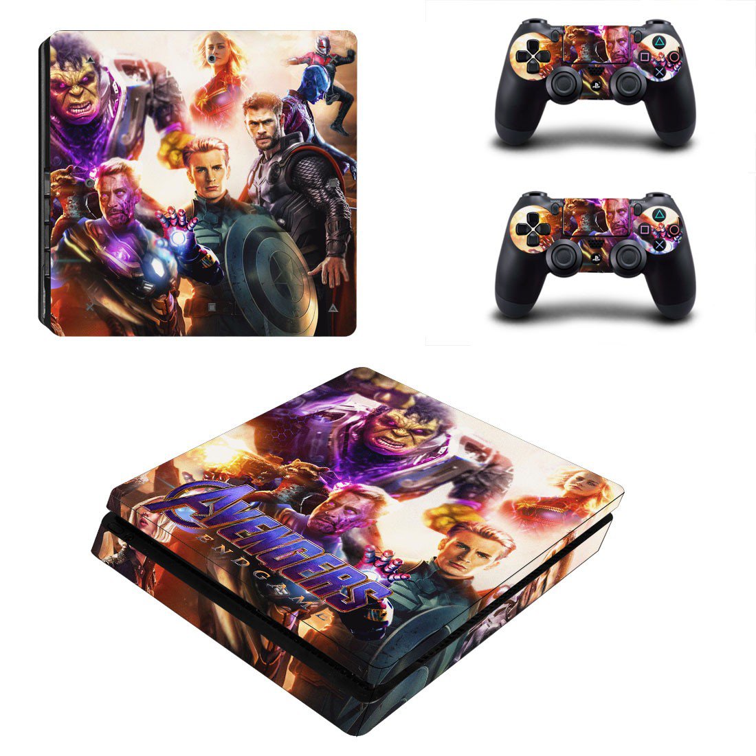 Avengers Endgame decal skin for PS4 Slim Console & Controllers