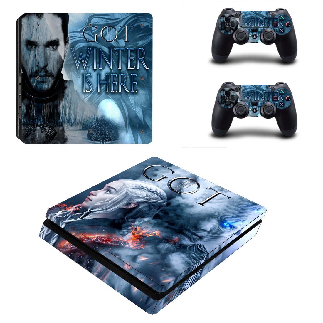 Game of Thrones decal skin for PS4 Slim Console & Controllers