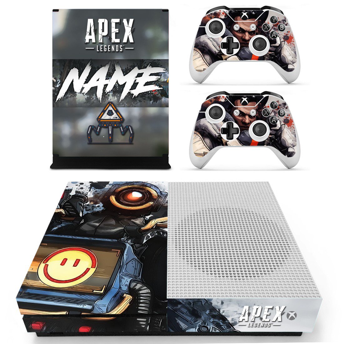 Apex Legends decal skin for Xbox One S console and controllers