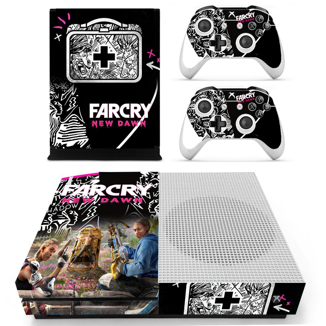 Far Cry New Dawn decal skin for Xbox One S console and controllers