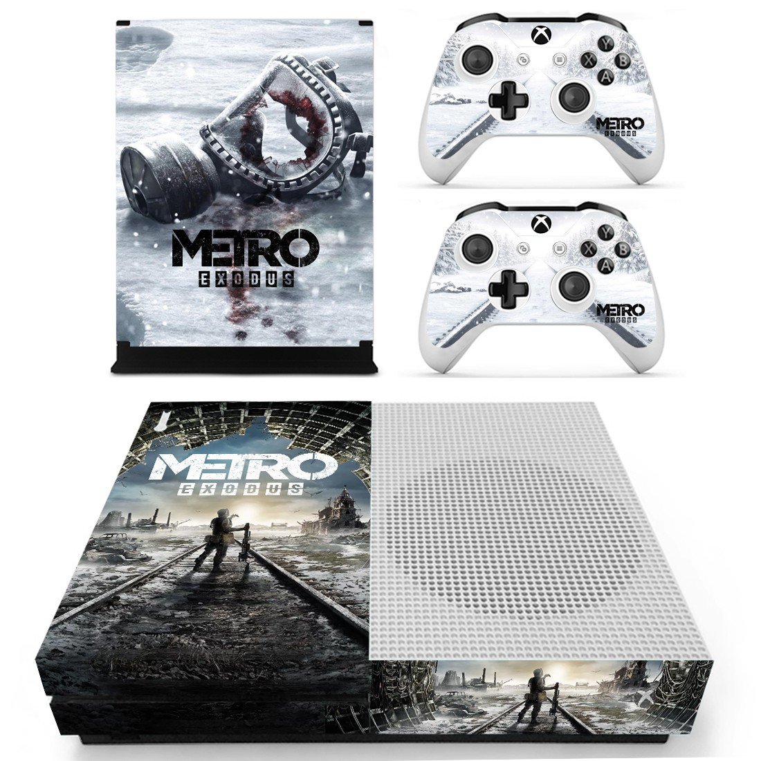 Metro Exodus decal skin for Xbox One S console and controllers