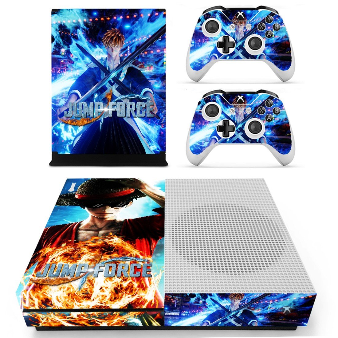 Jump Force decal skin for Xbox One S console and controllers