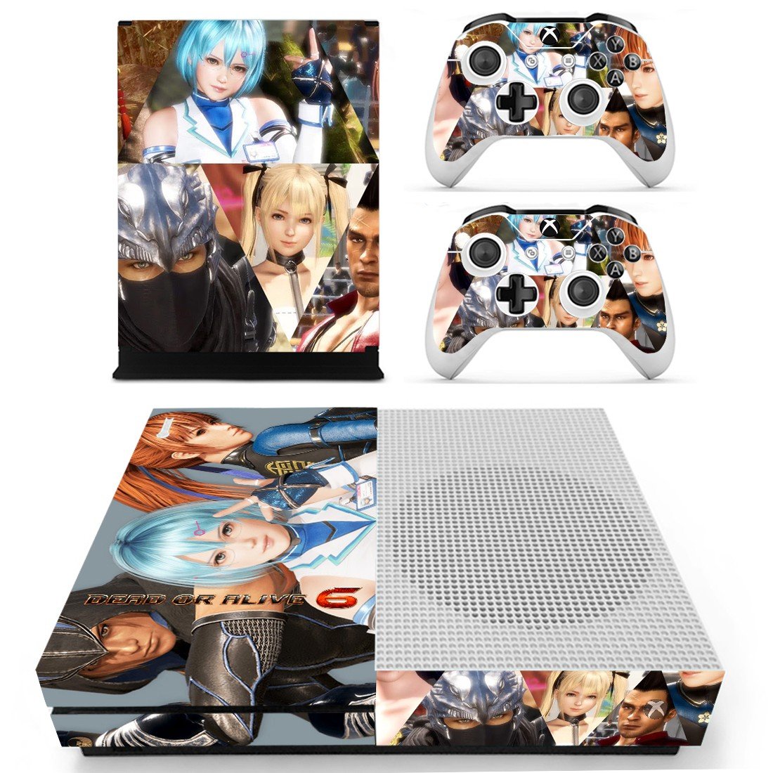 Dead or Alive 6 decal skin for Xbox One S console and controllers