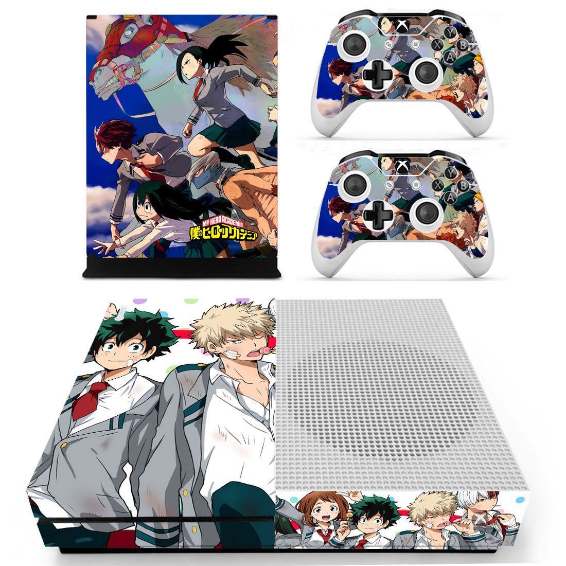 My Hero Academia decal skin for Xbox One S console and controllers