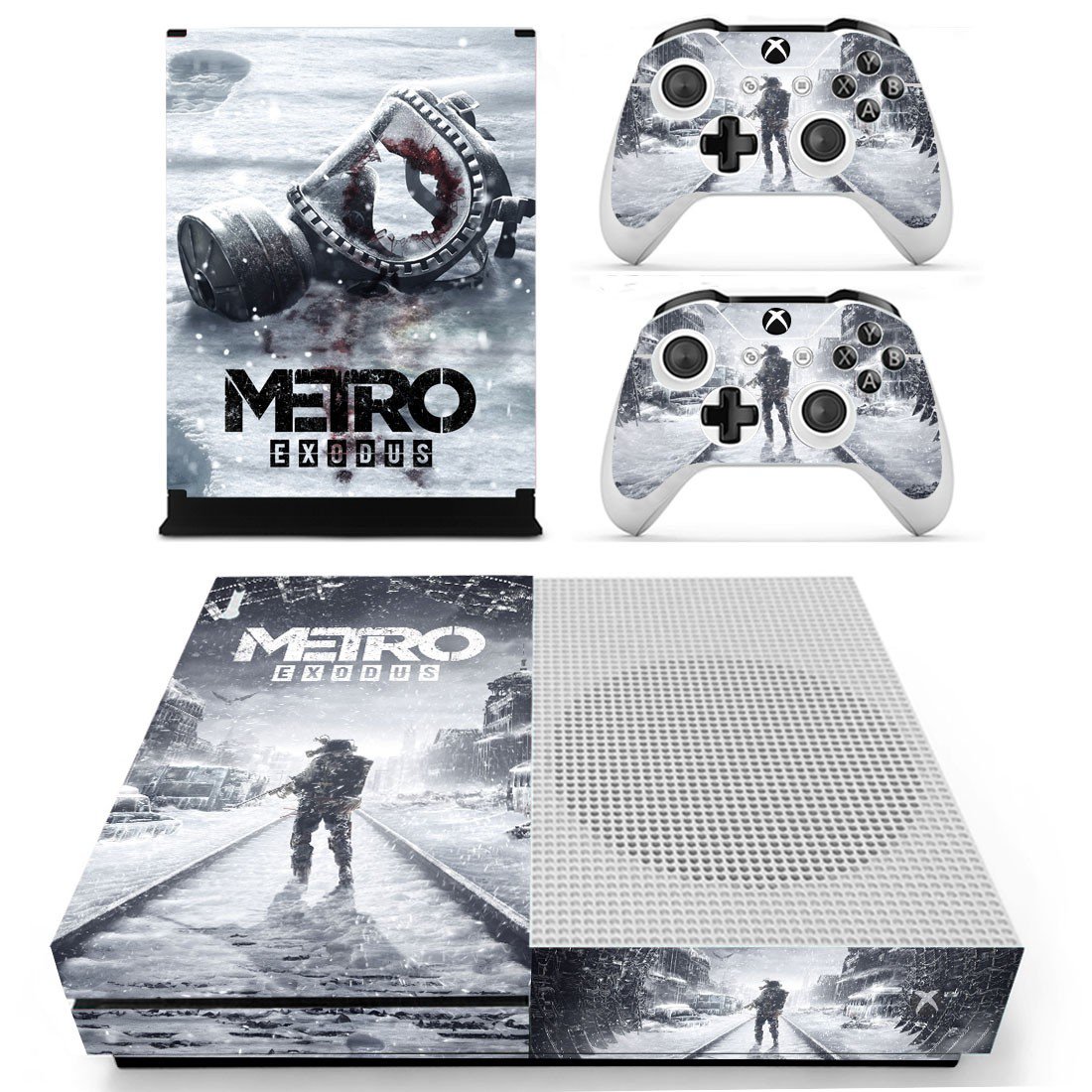 Metro Exodus decal skin for Xbox One S console and controllers