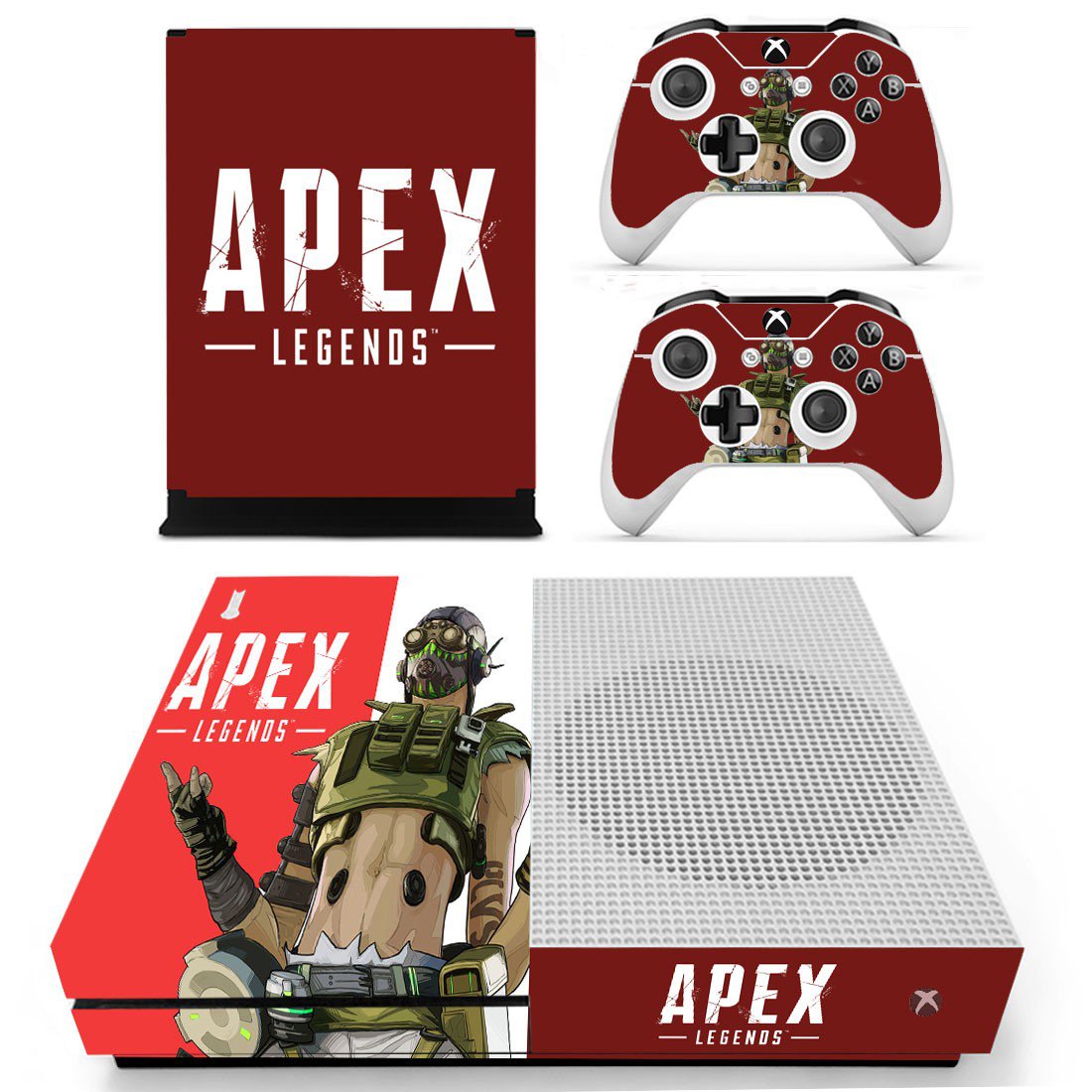 Apex Legends decal skin for Xbox One S console and controllers