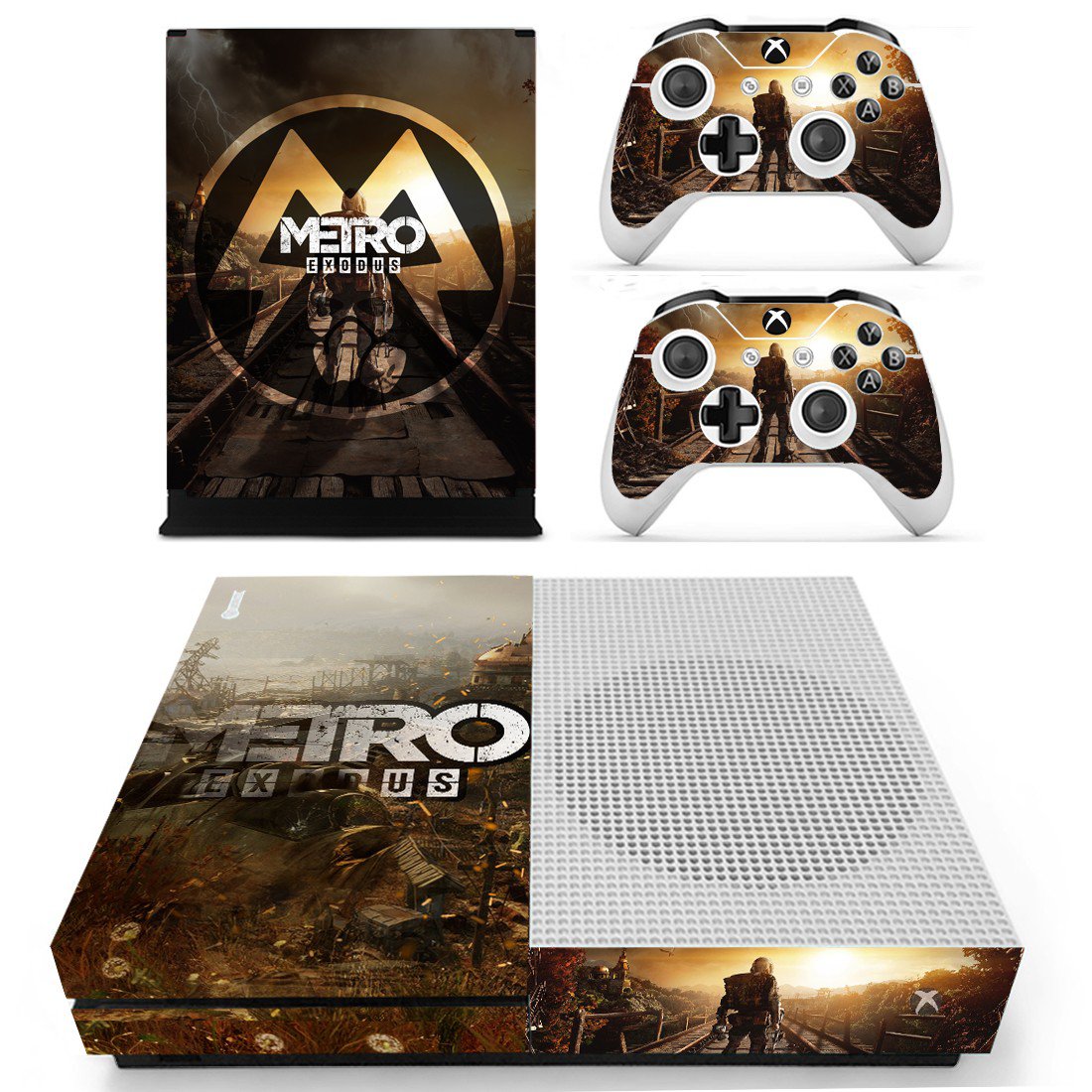 Metro Exodus decal skin for Xbox One S console and controllers