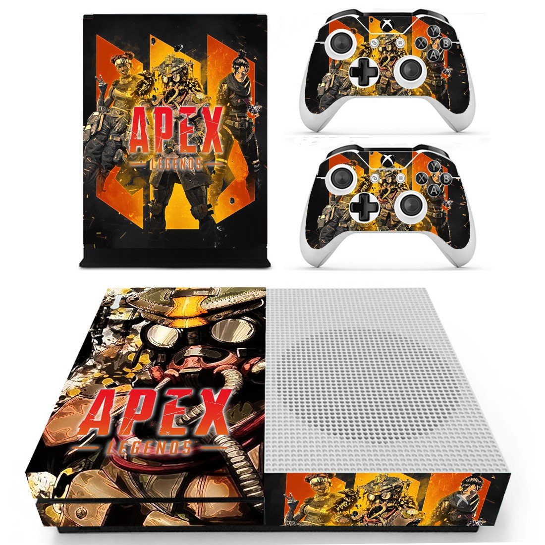 Apex Legends decal skin for Xbox One S console and controllers