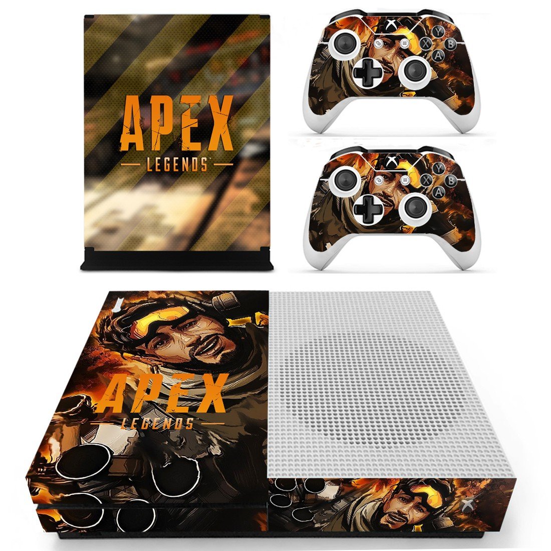 Apex Legends decal skin for Xbox One S console and controllers
