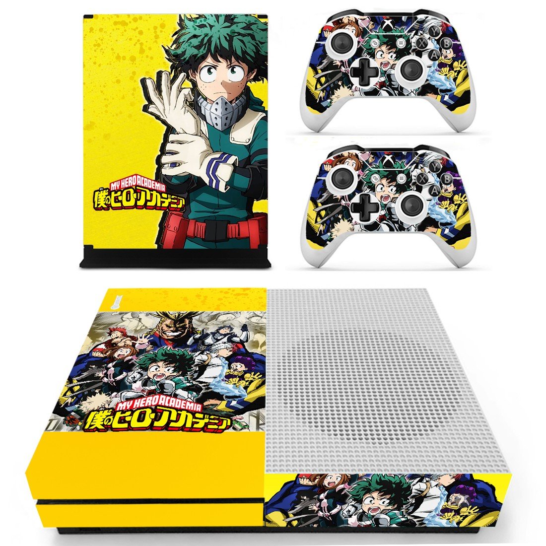 My Hero Academia decal skin for Xbox One S console and controllers