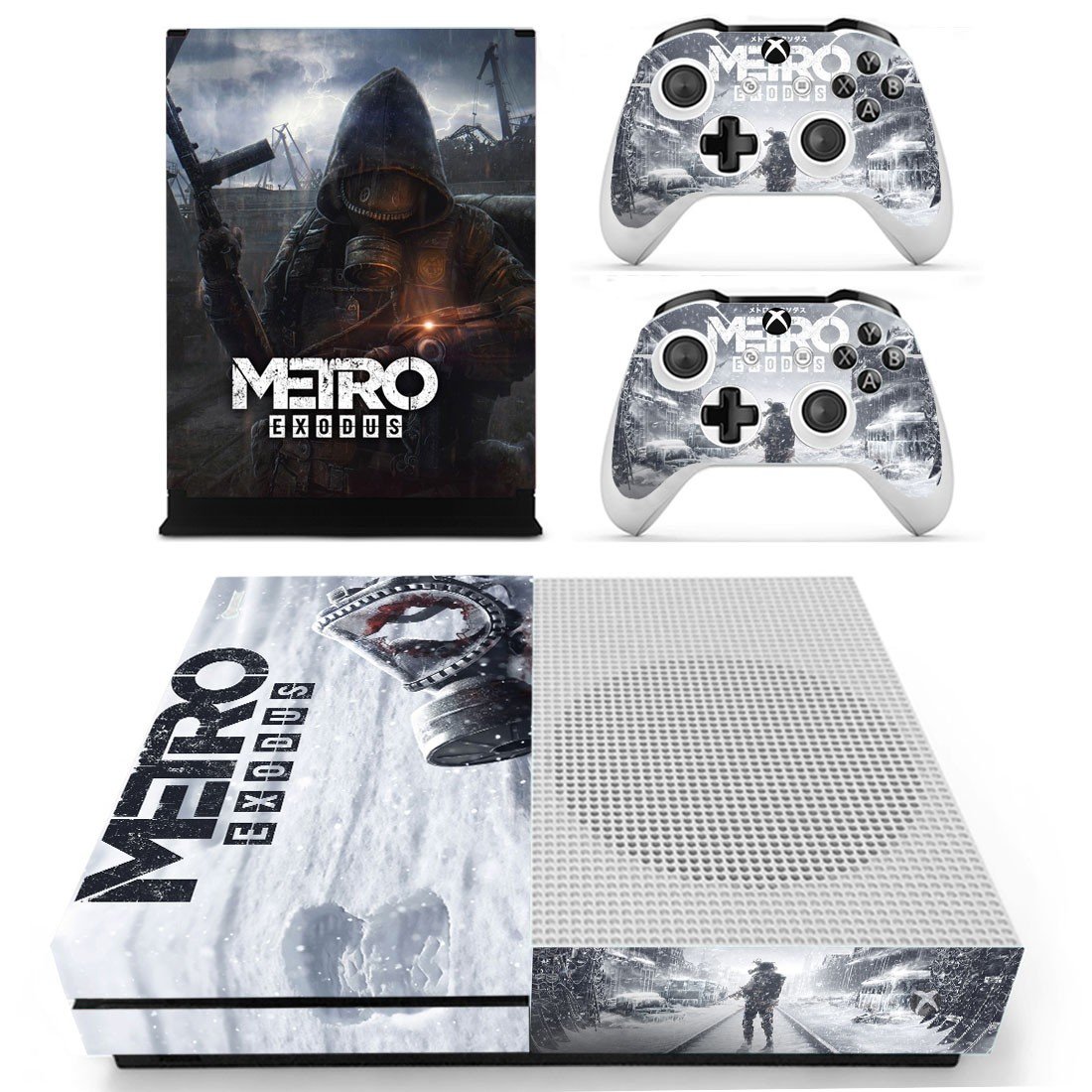 Metro Exodus decal skin for Xbox One S console and controllers