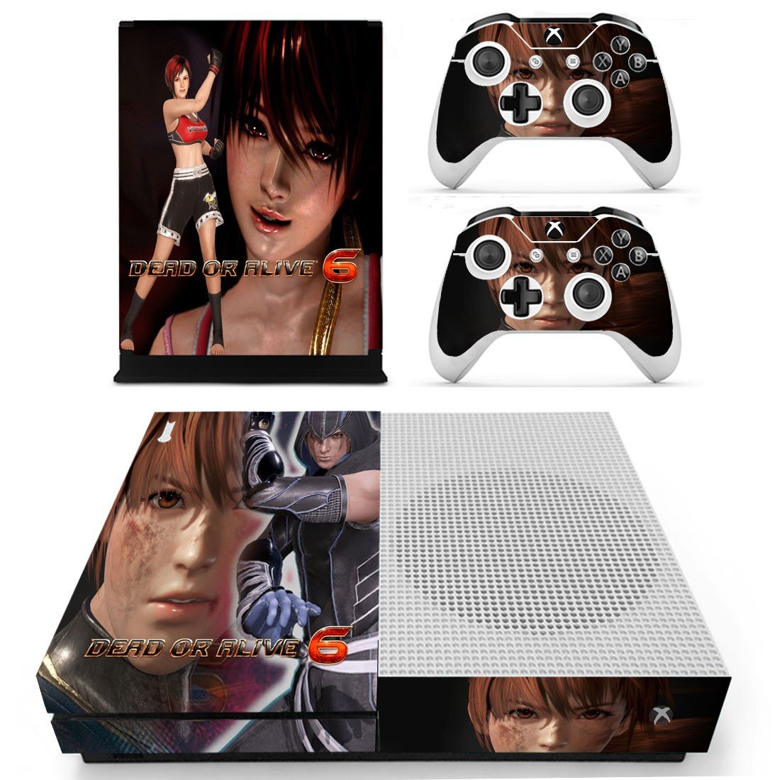 Dead or Alive 6 decal skin for Xbox One S console and controllers