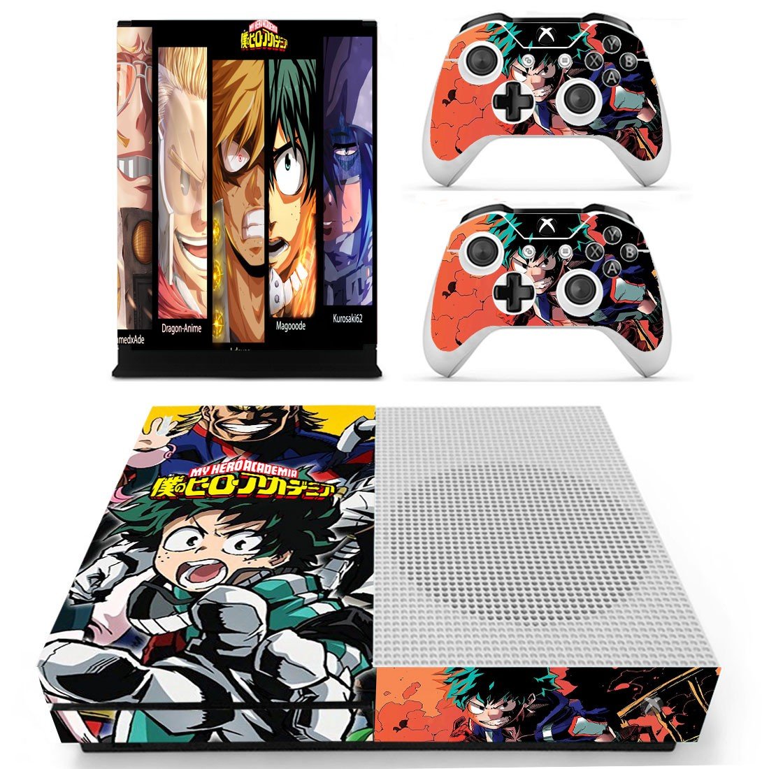 My Hero Academia decal skin for Xbox One S console and controllers