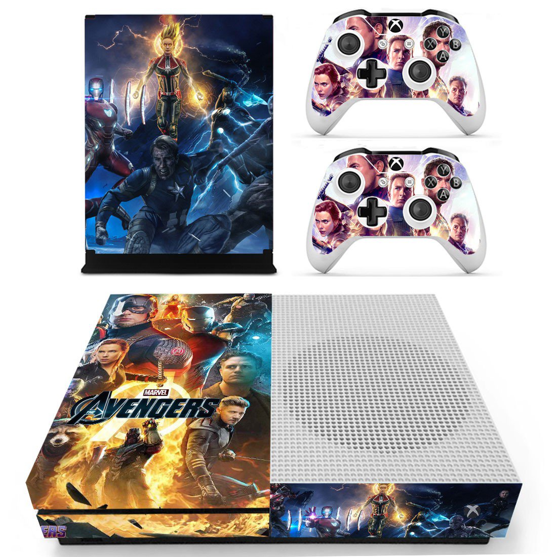 Avengers Endgame decal skin for Xbox One S console and controllers