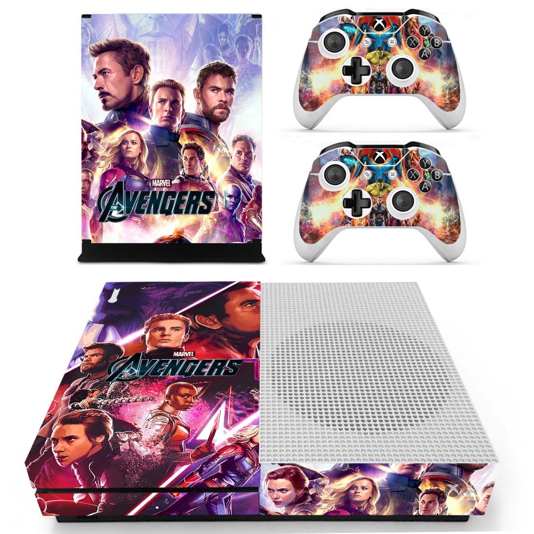 Avengers Endgame decal skin for Xbox One S console and controllers