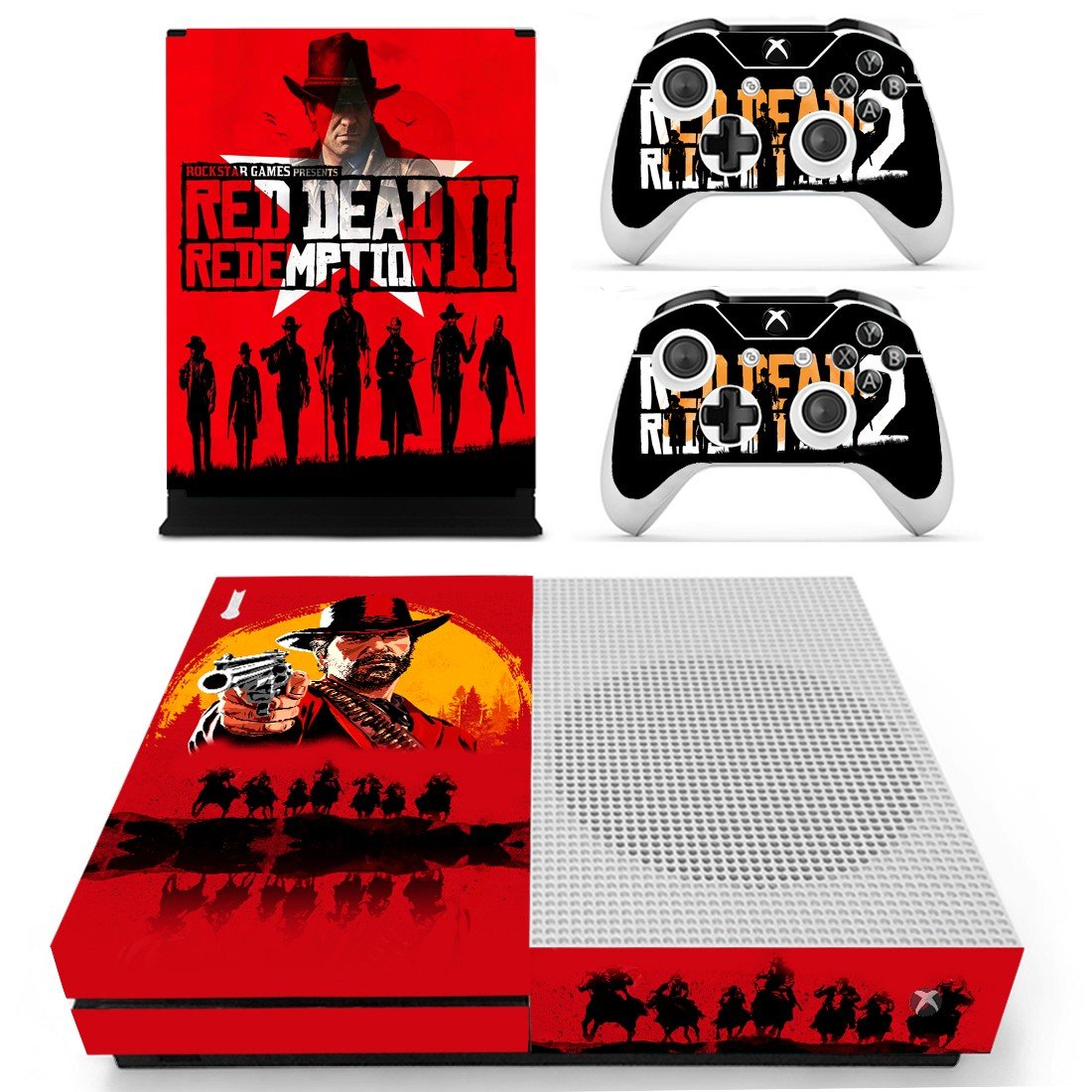 Red Dead Redemption 2 decal skin for Xbox One S console and controllers