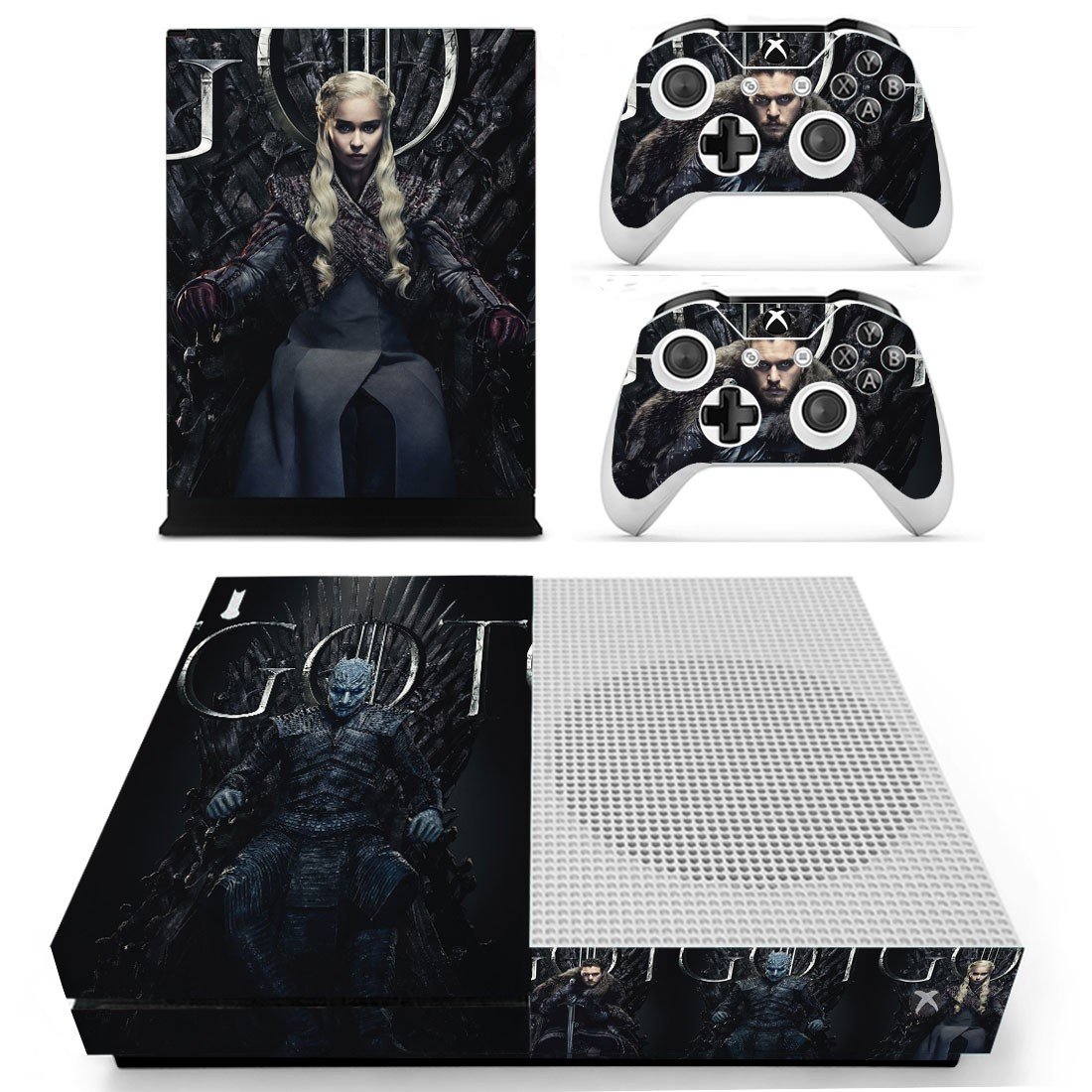 Game of Thrones decal skin for Xbox One S console and controllers