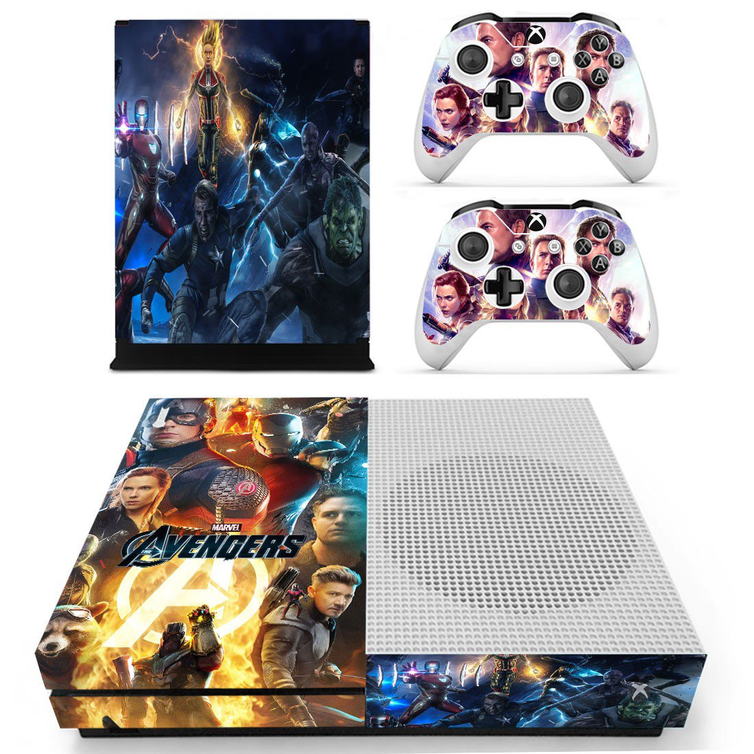 Avengers Endgame decal skin for Xbox One S console and controllers