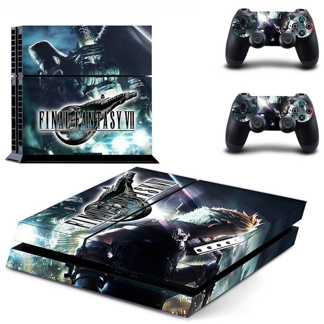 Final Fantasy 7 decal skin for PlayStation 4 Console & Controllers