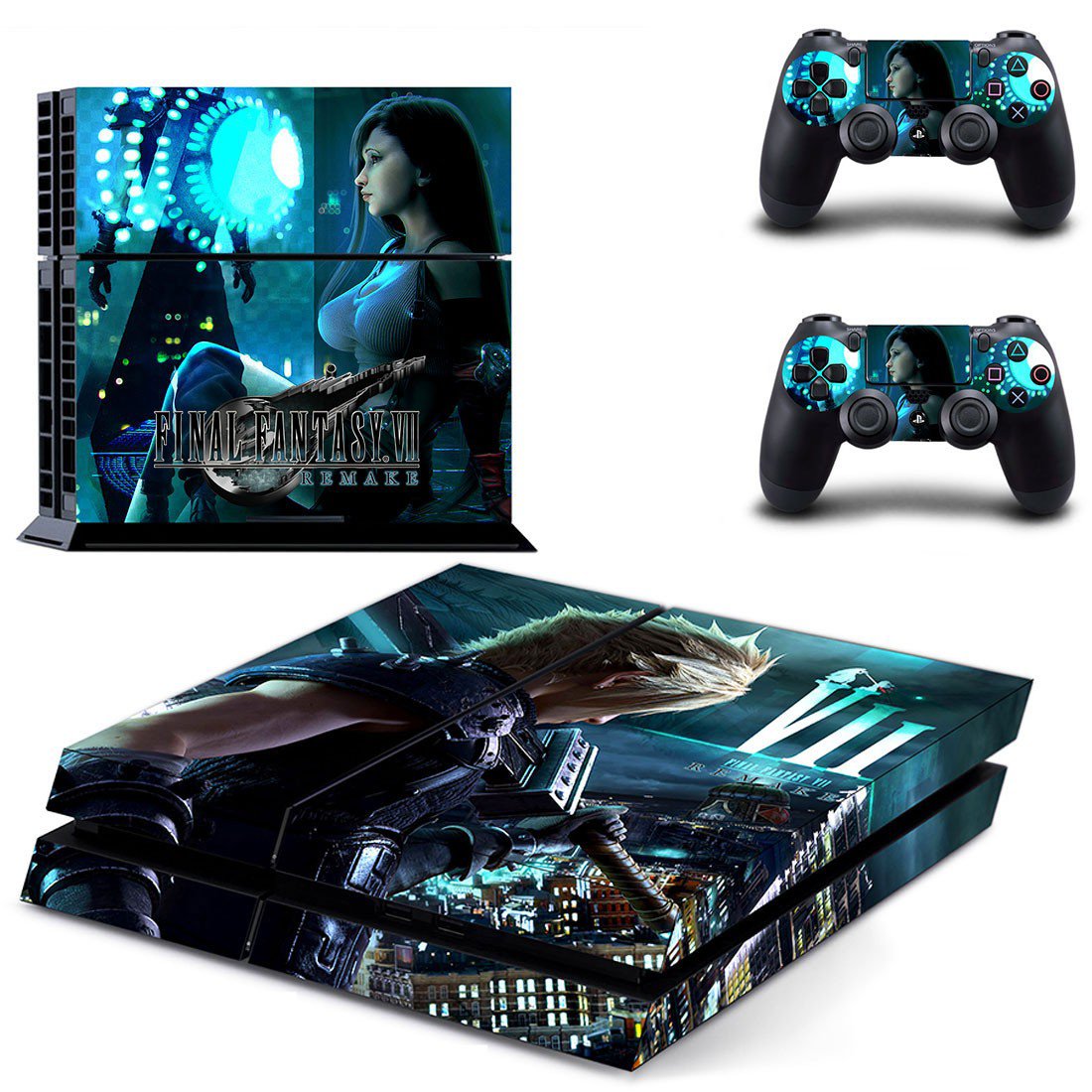 Final Fantasy 7 remake decal skin for PlayStation 4 Console & Controllers