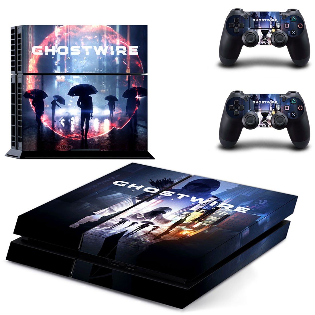 GhostWire decal skin for PlayStation 4 Console & Controllers