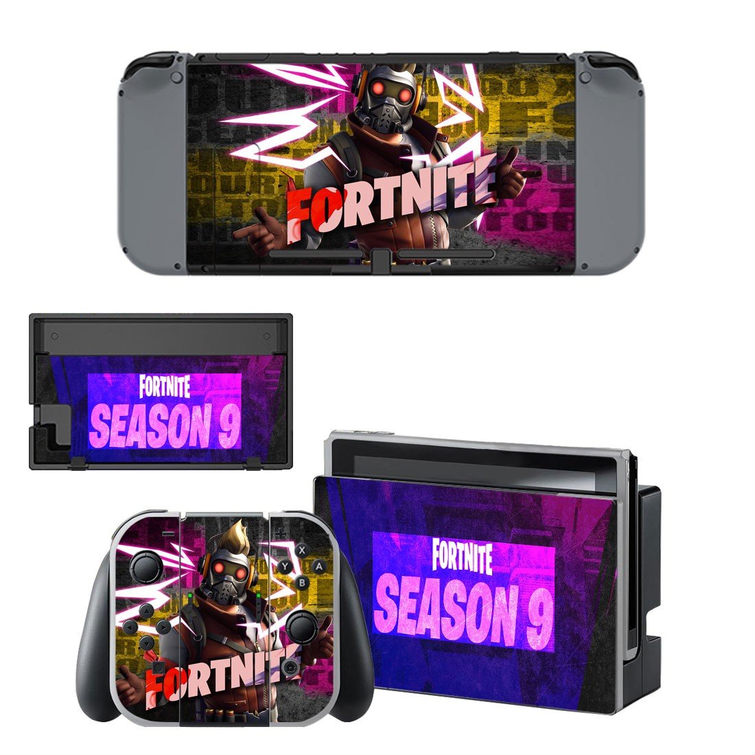 Fortnite decal skin for Nintendo Switch Console & Controllers