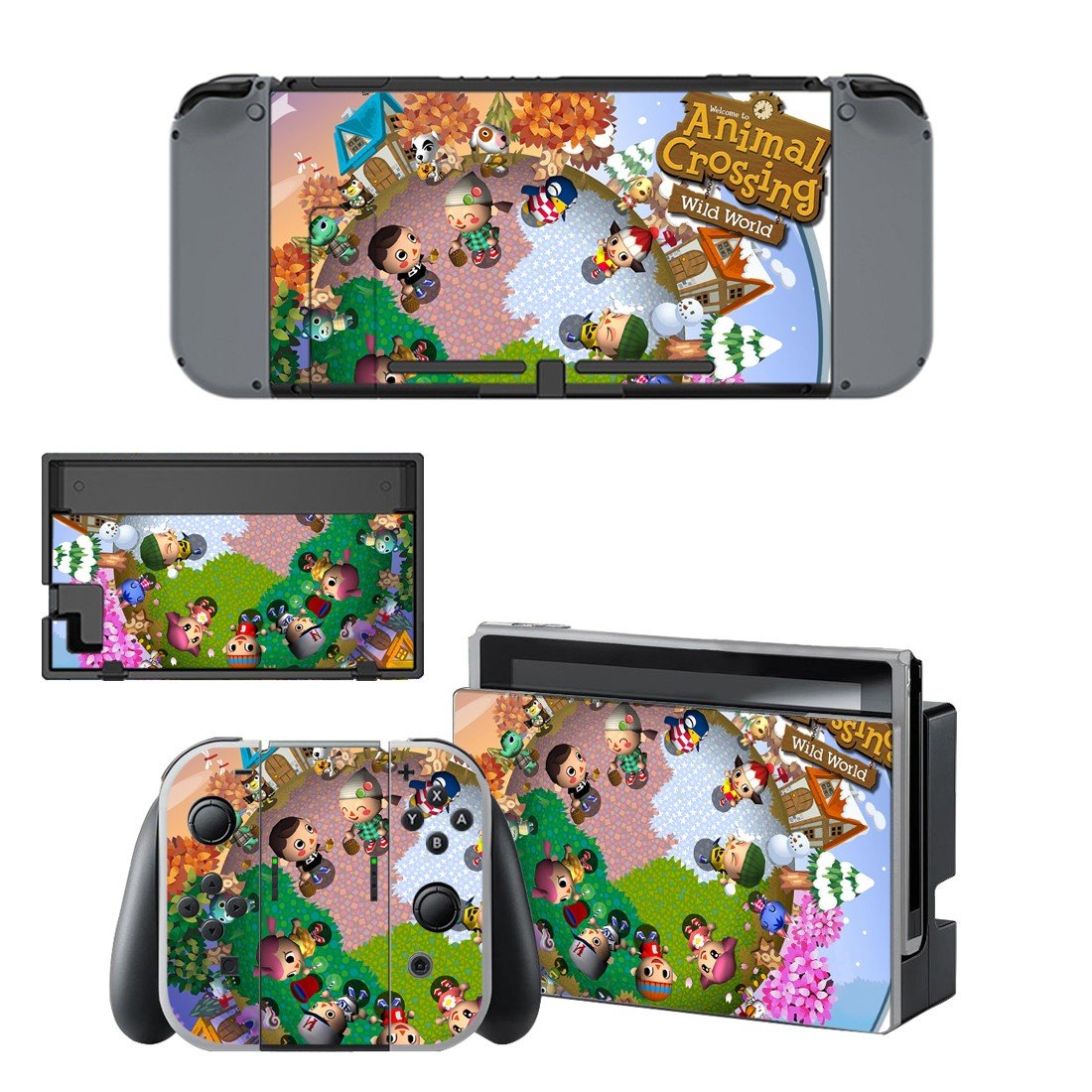 Animal Crossing wild world decal skin for Nintendo Switch Console & Controllers