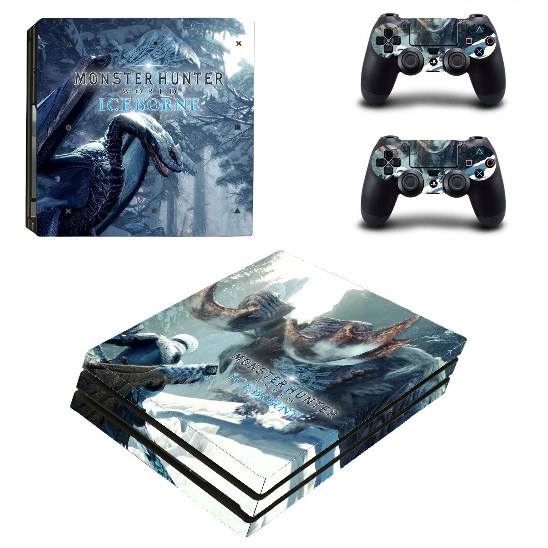 Monster Hunter World iceborne decal skin for PS4 Pro Console & Controllers