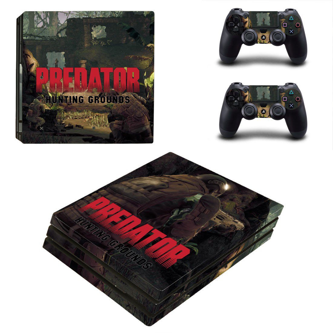 Predator Hunting Grounds decal skin for PS4 Pro Console & Controllers