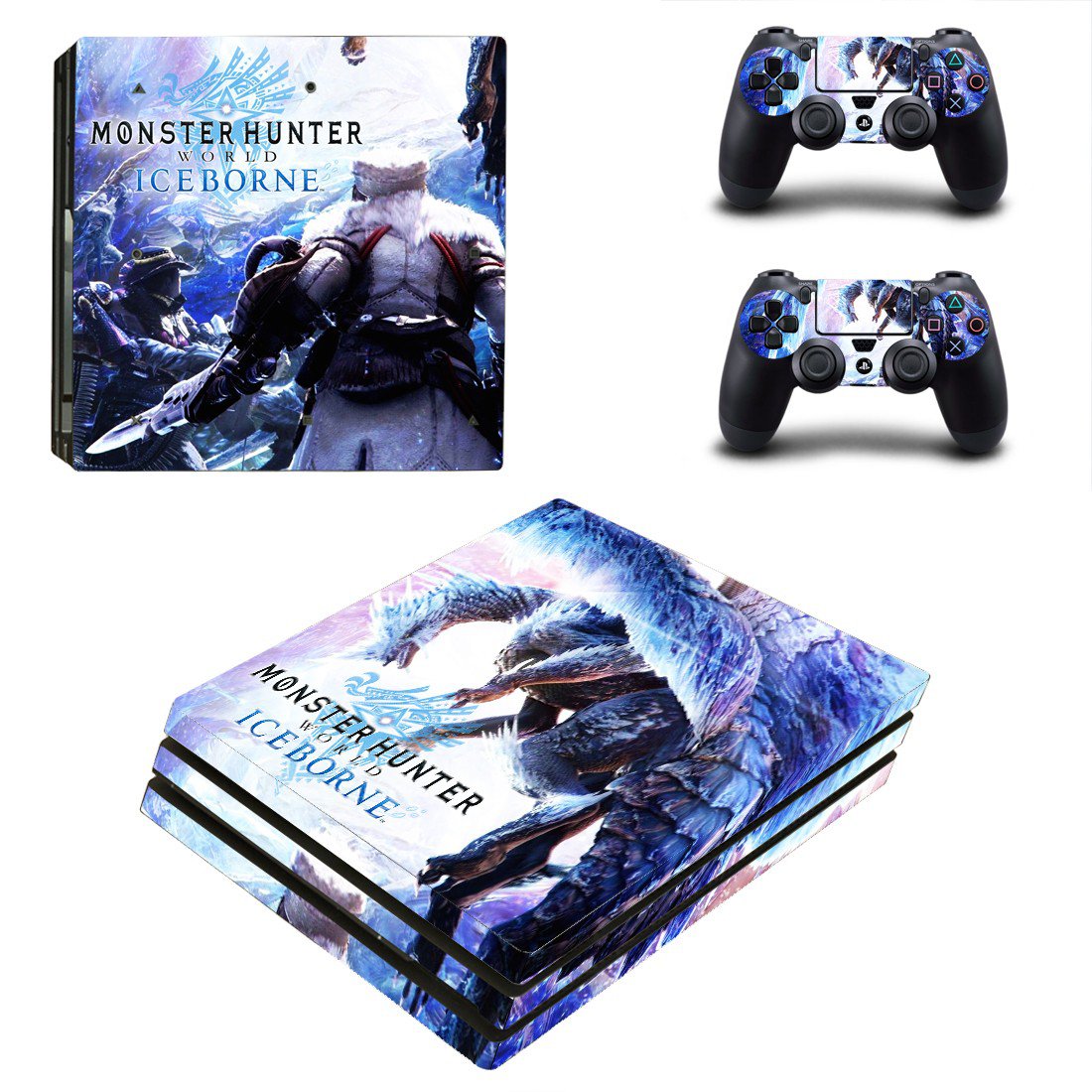 Monster Hunter World iceborne decal skin for PS4 Pro Console & Controllers