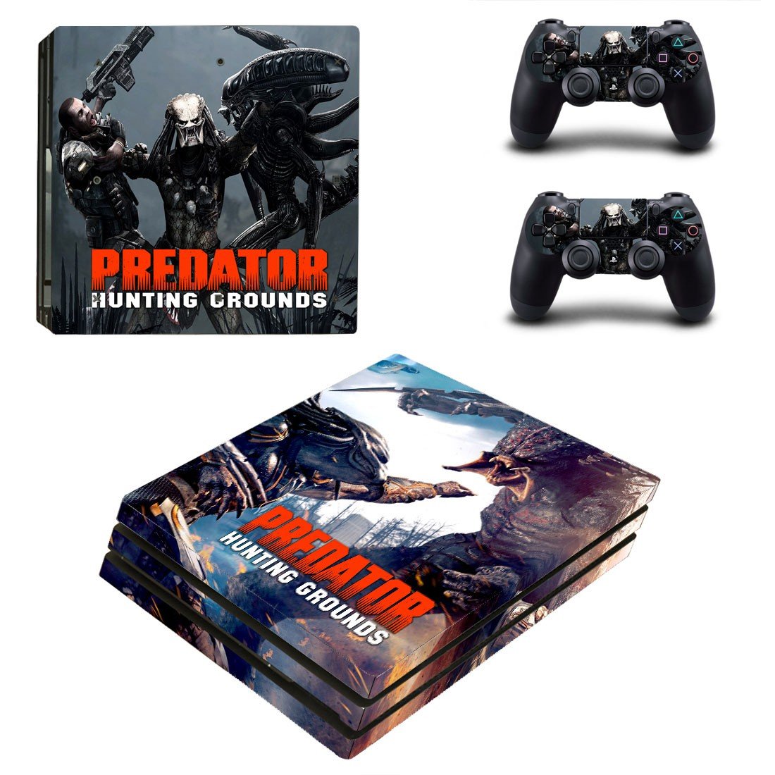 Predator Hunting Grounds decal skin for PS4 Pro Console & Controllers