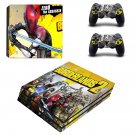 Borderlands 2 decal skin for PS4 Pro Console & Controllers