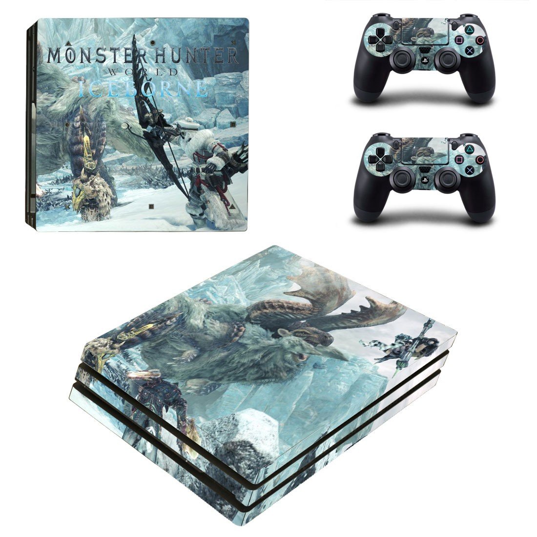 Monster Hunter World iceborne decal skin for PS4 Pro Console & Controllers