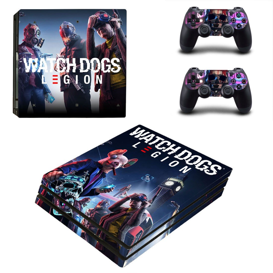 Dogs legion decal skin for PS4 Pro Console & Controllers