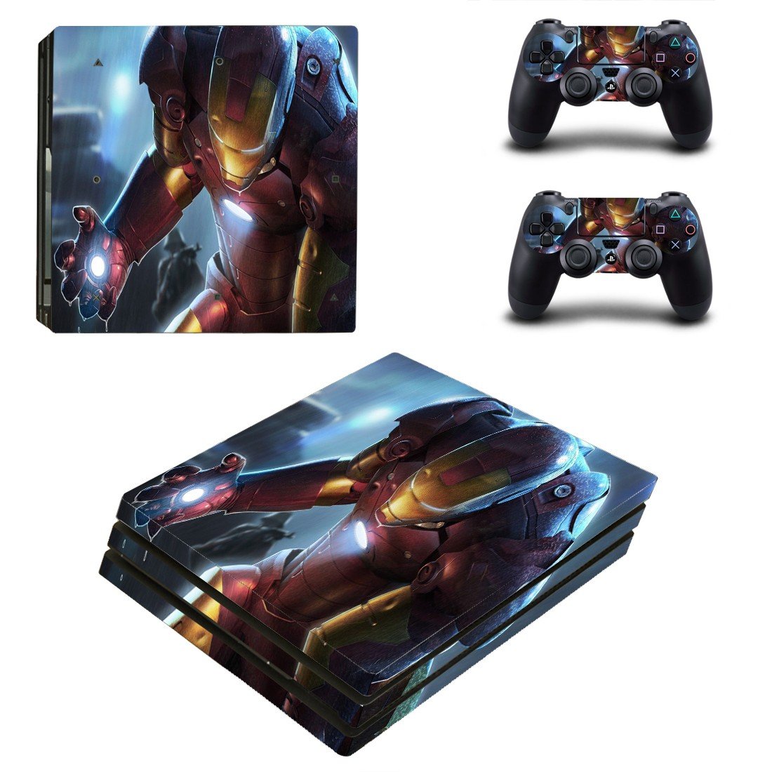 Iron Man decal skin for PS4 Pro Console & Controllers
