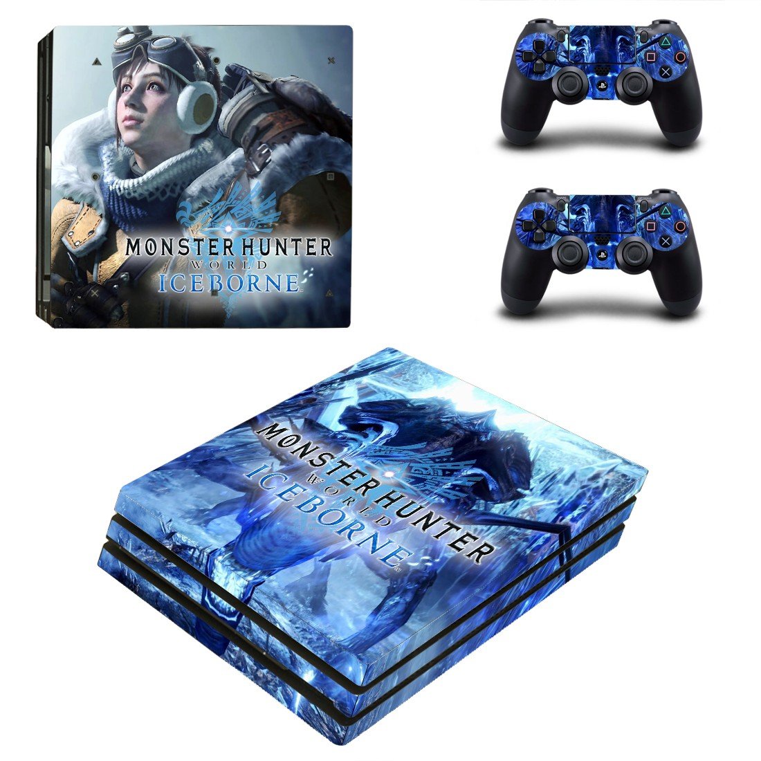 Monster Hunter World iceborne decal skin for PS4 Pro Console & Controllers
