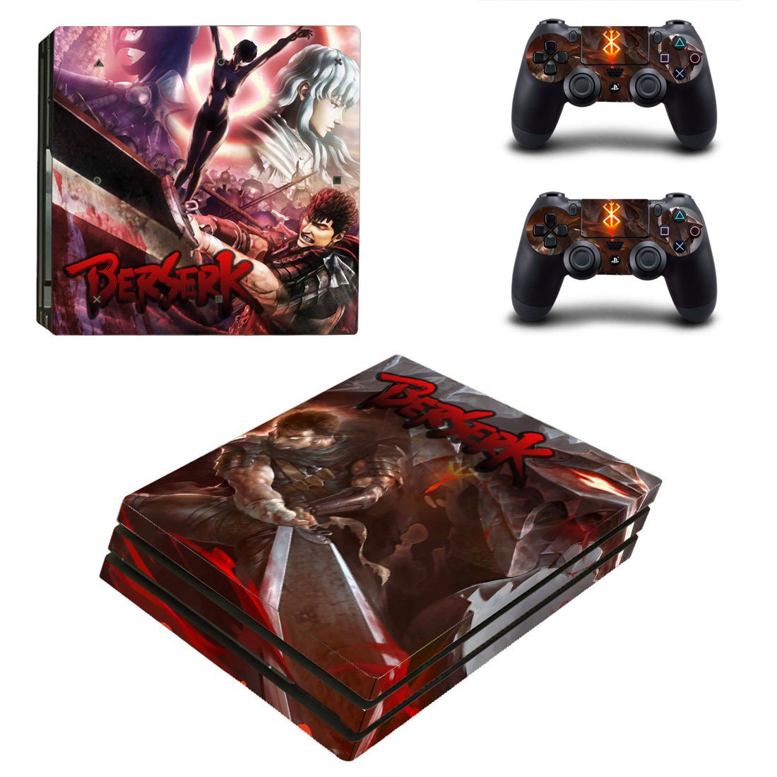 Berserk decal skin for PS4 Pro Console & Controllers